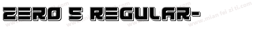 zero 5 Regular字体转换